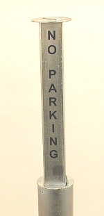 Fully Telescopic TP-80 Security Post With No Parking Label