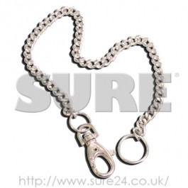 SGPRSCHN3 14" Purse Snatch Chain with Clasp and Split Ring Silver