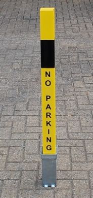 H/D Removeable Parking Post With Lock & Key & No Parking Label