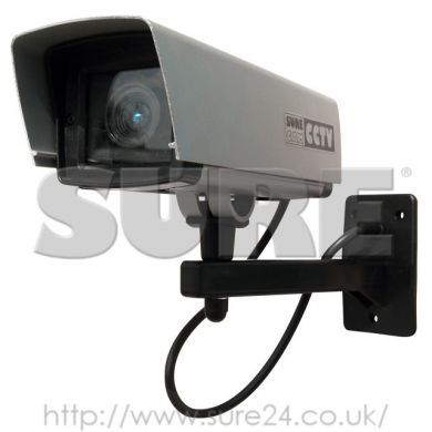 CD75 External Decoy CCTV Camera With Flashing LED Silver